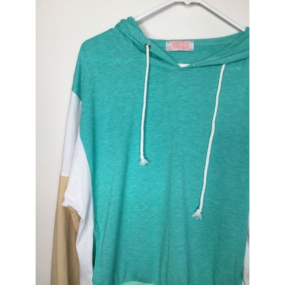 C+D+M Sweat Shirt Women’s Large Oversized Hoodie Colorblock Cotton‎ Streetwear - Picture 6 of 7